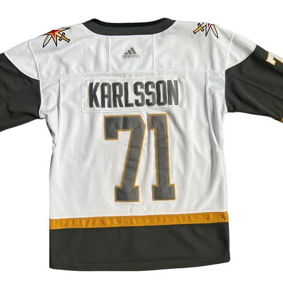 VEGAS GOLDEN KNIGHTS / NHL ADIDAS WHITE WILLIAM KARLSSON JERSEY SIZE M - Picture 5 of 13